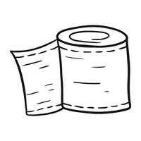 Vector isolated doodle illustration of toilet paper roll.