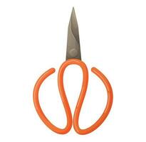 Garden flower shears scissors for cutting plants. Vector isolated cartoon working tool.