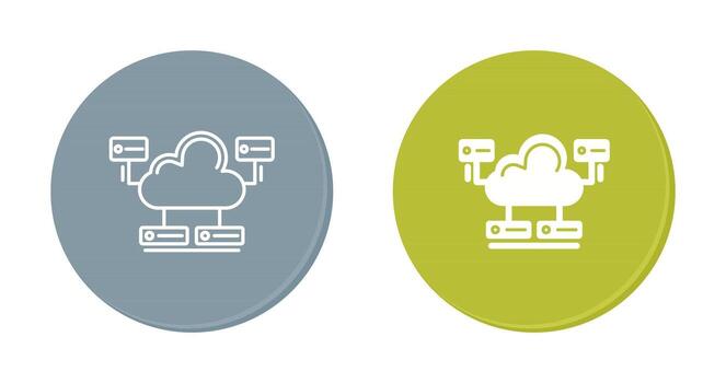 Cloud Database Vector Icon