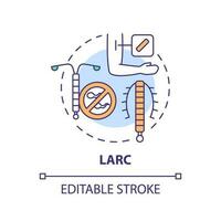 LARC concept icon. Contraceptive method. Long lasting. Birth control. Family planning. Reproductive health abstract idea thin line illustration. Isolated outline drawing. Editable stroke vector