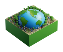 Welt Population Tag 3d Illustration Elemente png