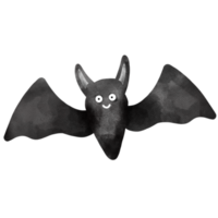 Cute Halloween bat watercolor hand drawn png