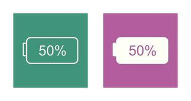 Unique Half Battery Vector Icon