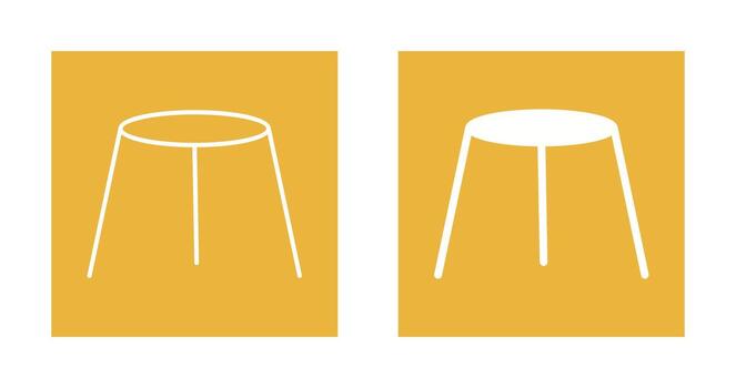 icono de vector de taburete único