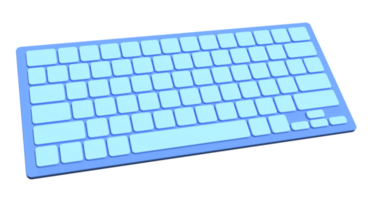 3d render of keyboard. Computer keyboard. 3d render illustration png