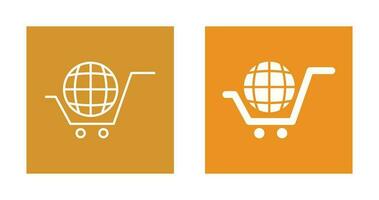 icono de vector de compras globales