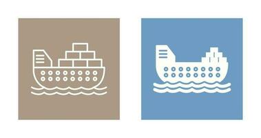 Cargo Ship Vector Icon