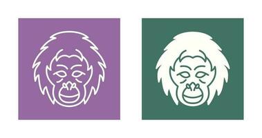 icono de vector de orangután