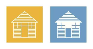 Wood Cabin Vector Icon