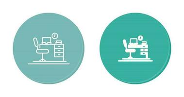 Office Desk Vector Icon