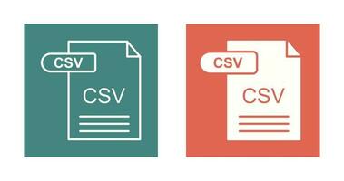 icono de vector csv