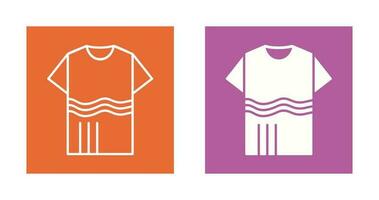 T Shirt with lines Vector Icon