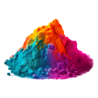 Rainbow Powder Pigment Ink Background Element AI Generated png