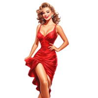 Clásico Moda ilustración modelo acuarela ai generado clipart png