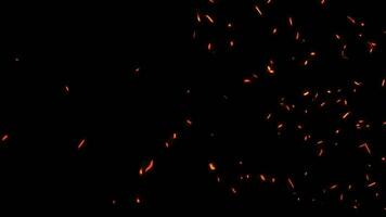 Loop glow fire particles animation abstract background video