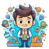 cute businessman icon png