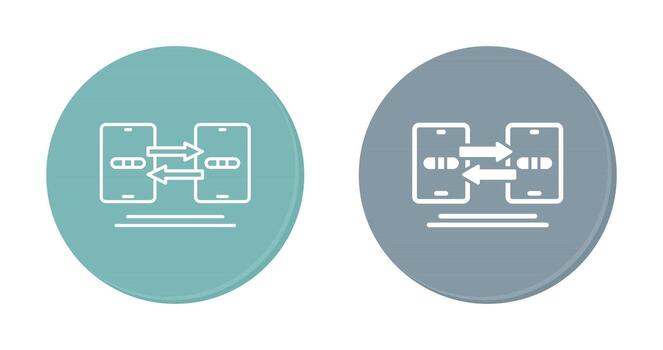 icono de vector de sincronización de datos