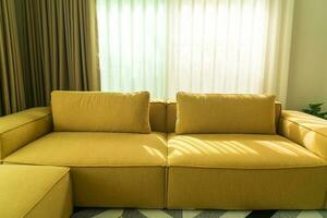 empty sofa in living room photo