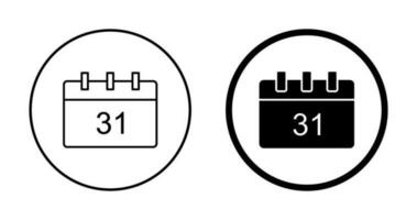 icono de vector de calendario único