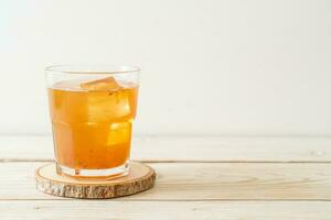 Delicious sweet drink tamarind juice and ice cube photo