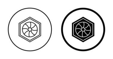 Unique Hexagonal Diaphram Vector Icon