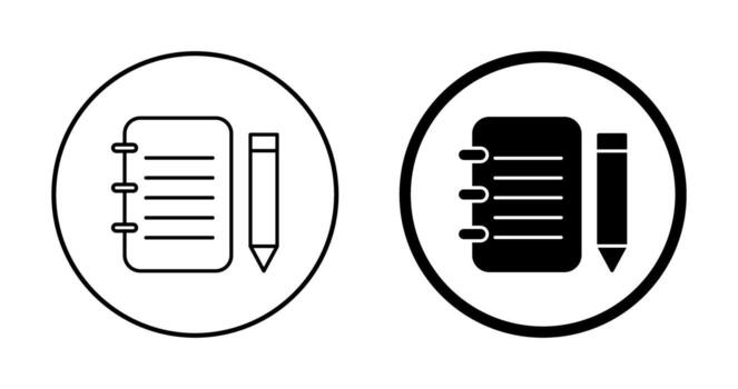 Unique Notepad Vector Icon