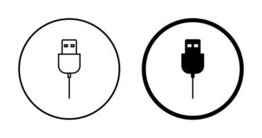 Unique USB Cable Vector Icon