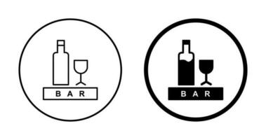 Unique Bar Sign Vector Icon