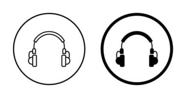 icono de vector de auriculares únicos