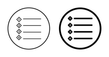 Unique Numbered list Vector Icon