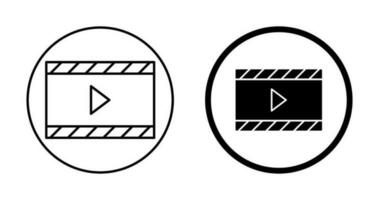 icono de vector de video y animación único