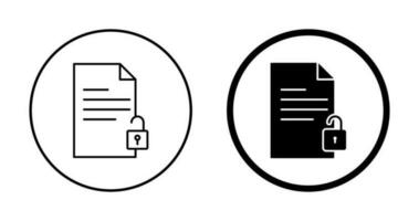 desbloquear documentos vector icono