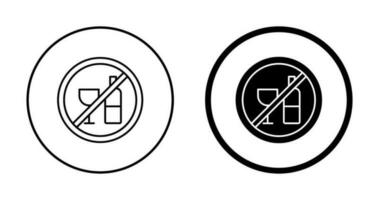 No Drinking Vector Icon