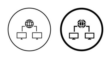 icono de vector de conectividad a internet único