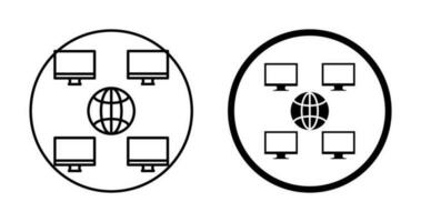 Unique Company Network Vector Icon