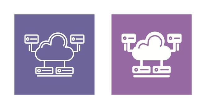 Cloud Database Vector Icon