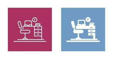 Office Desk Vector Icon