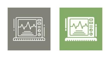 icono de vector de monitor de electrocardiograma