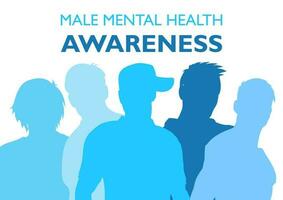 male mental health awareness background design vector