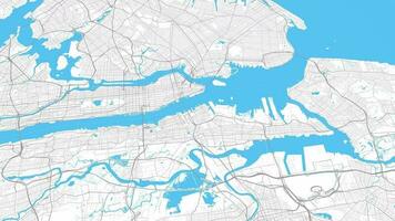 blu grigio nuovo York carta geografica sfondo ciclo continuo. Filatura in giro unito stati città aria filmato. senza soluzione di continuità panorama rotante al di sopra di centro sfondo. video