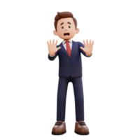 3d male character stress and refused pose png