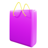 3d compras bolso icono objeto png