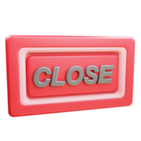 3D Close Icon Object png