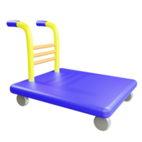 3D Shop Trolley Icon Object png