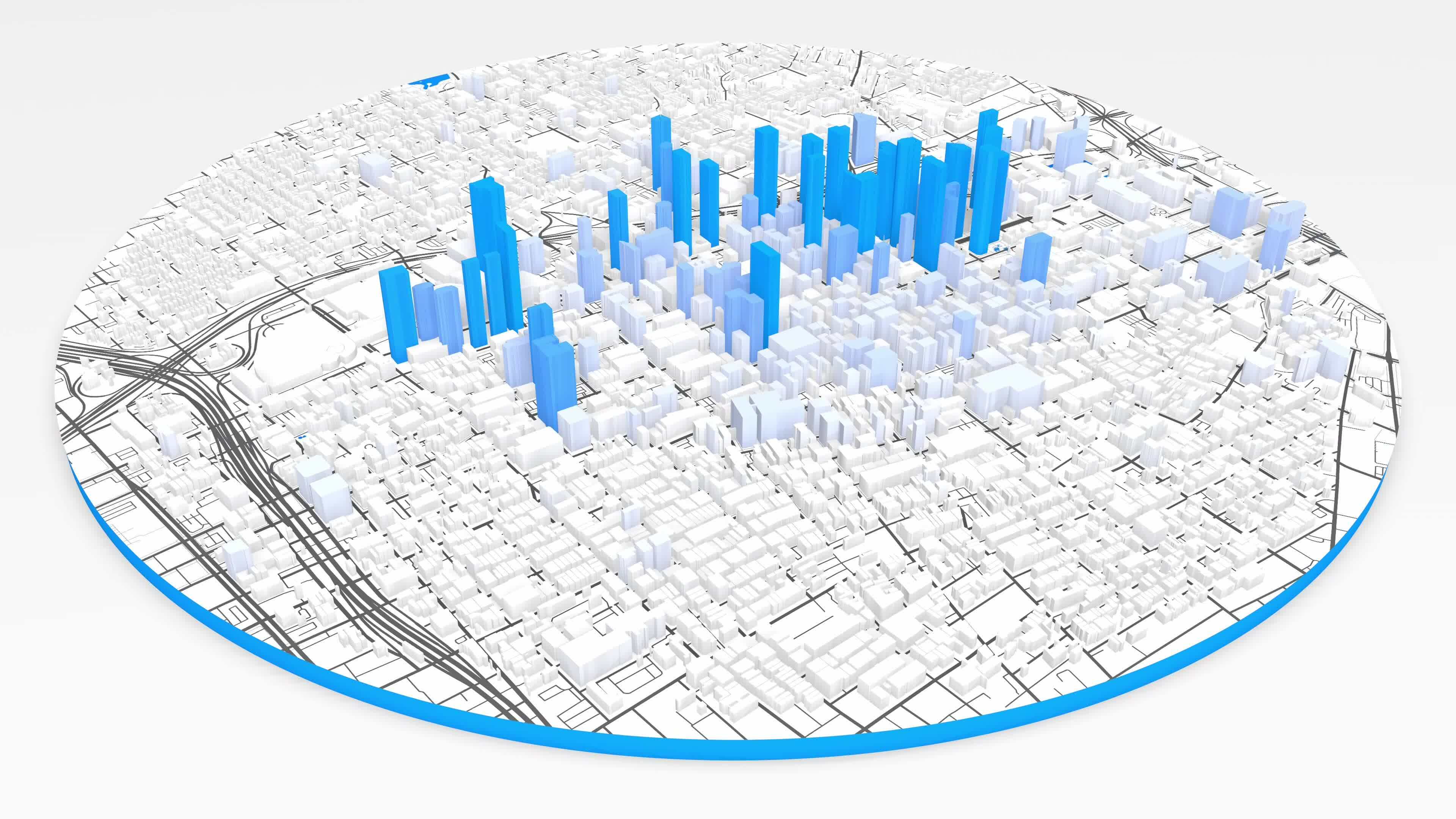 3d model Los Angeles map background - 3d Model Los Angeles Map Background Loop Spinning Around United States City Air Footage Seamless Panorama Rotating Over Downtown Backdrop Video 