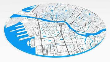 3d Modell- Manila Karte Hintergrund Schleife. Spinnen um Philippinen Stadt Luft Filmaufnahme. nahtlos Panorama rotierend Über Innenstadt Hintergrund. video