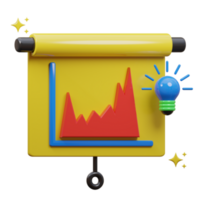 3D presentation icon illustration png