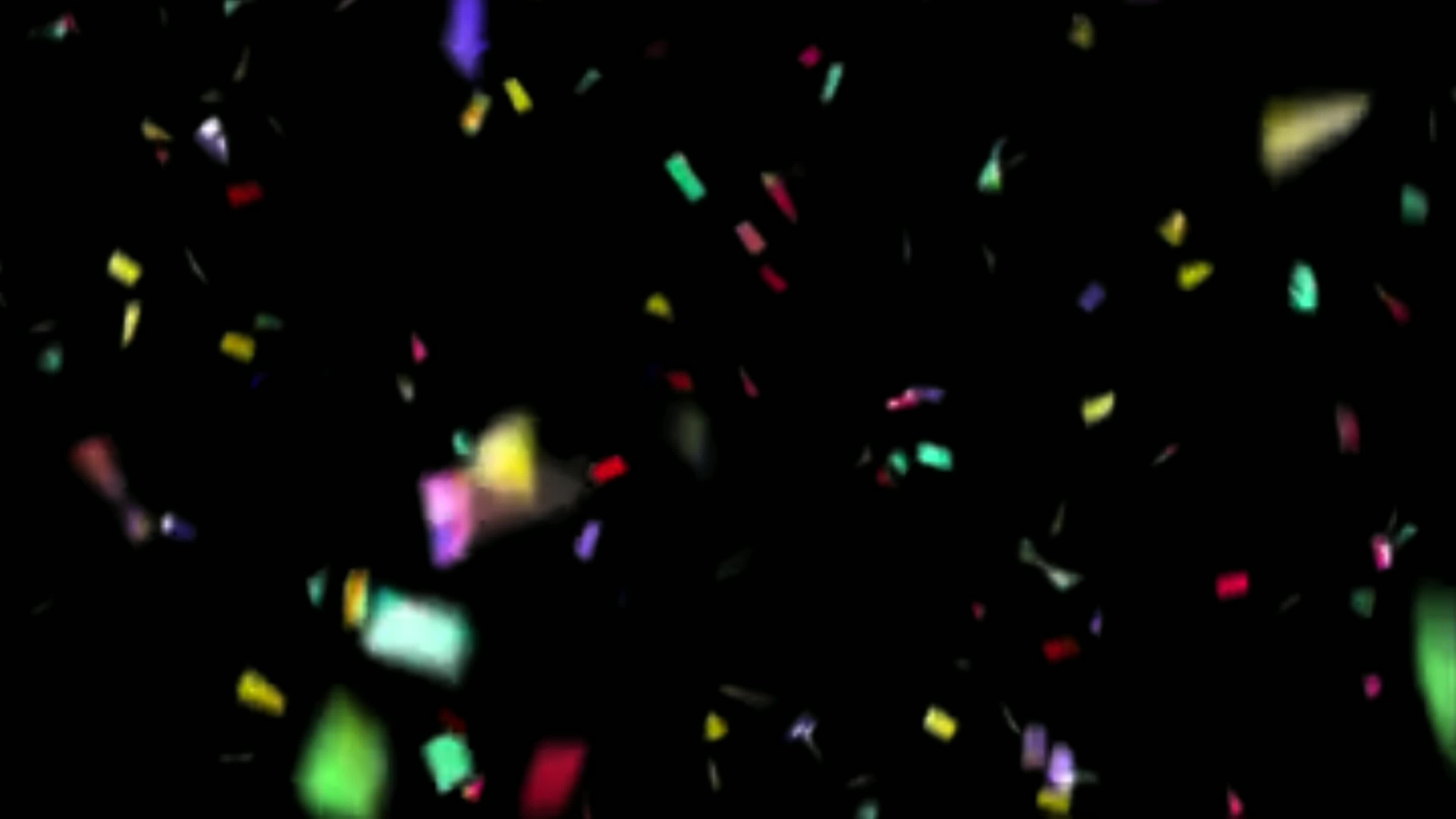 Falling effect colorful confetti flying on black background 24785899