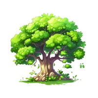 Illustration of trees isolated on background with png