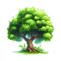 Illustration of trees isolated on background with png